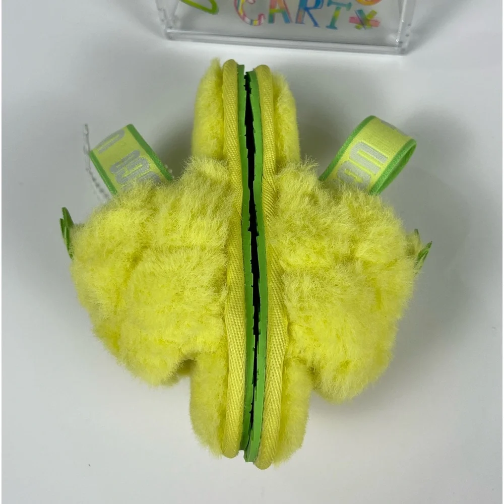 NEW Ugg Fluff Yeah Pineapple Stiffie Toddler Sandals SZ-6